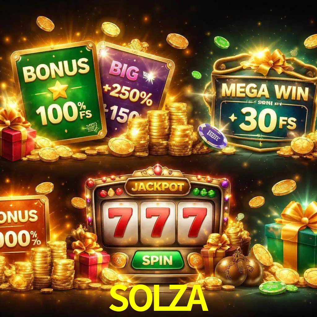 Tipos de bonos SOLZA incluyendo recompensas de bienvenida y promociones continuas
